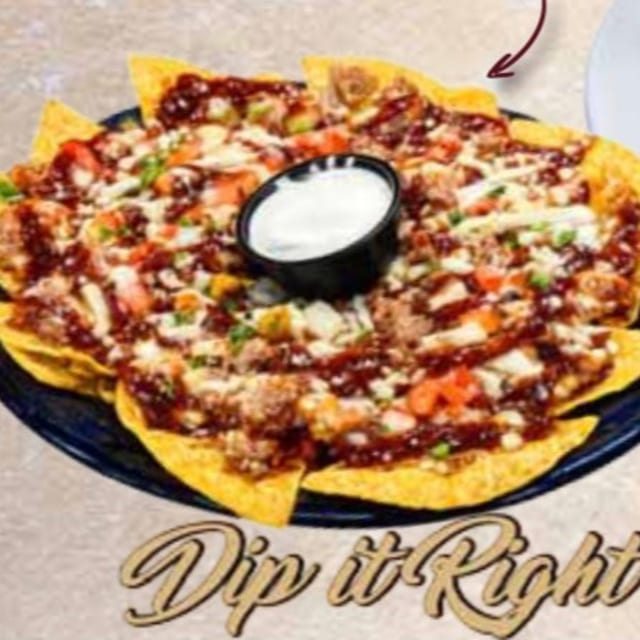 Pulled Pork BBQ Nachos.
