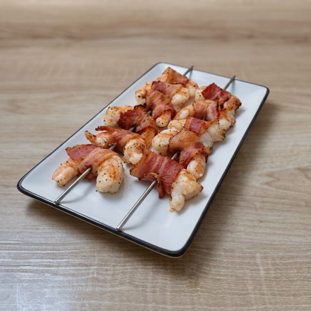 Brochetas de Camarón.