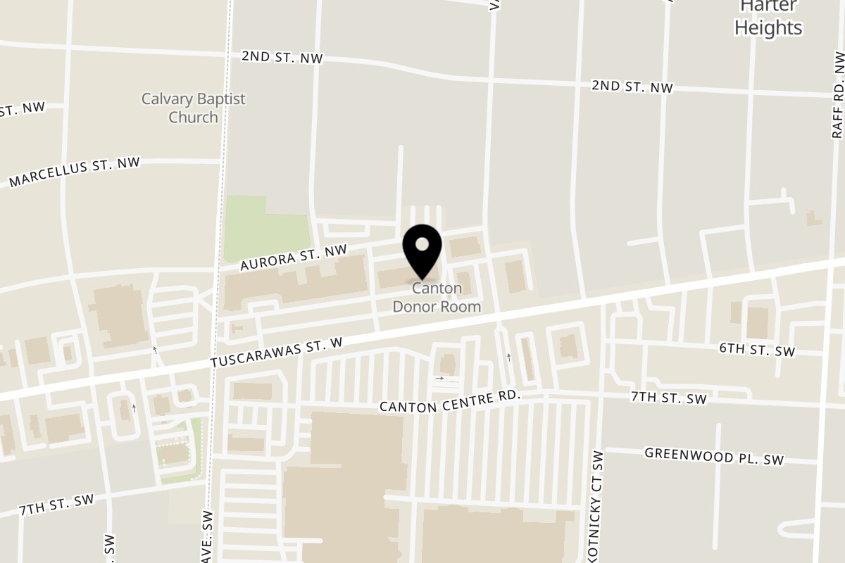 Map showing the location of Don Tequila Bar & Grill on 4123 Tuscarawas Street West in Canton